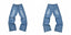 Gallery Dept Blue Splash Paint Distressed Jeans