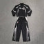 Corteiz Devil's Island contrasting splicing stand up collar jacket, loose straight leg pants, men's and women's casual sports suit, trendy (1)