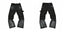 Gallery Dept Black Frayed Distressed Carpenter Jeans