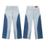 Gallery Dept Two‑Tone Blue Splice Flare Jeans