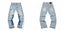Gallery Dept White‑Trim Spliced Washed Jeans