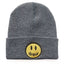 Drew House Smiley Face Knit Beanie, Heather Grey