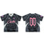 Corteiz Geometric Graphic Athletic Jersey T-Shirt - Black/Grey/Pink