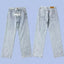 Corteiz Alcatraz Island Front Logo Heavyweight Denim Pants - Light Blue