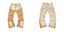 Gallery Dept Tan Patchwork Distressed Jeans