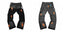 Gallery Dept Black Orange Cross Embroidered Jeans