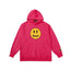 Drew House Mascot Smiley Logo Rose Red Unisex Oversized Fleece Hoodie