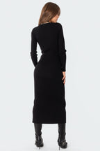 Jazlyn Knitted Button Up Maxi Dress