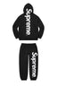 Supreme Side Logo Hoodie & Sweatpants Set – Black