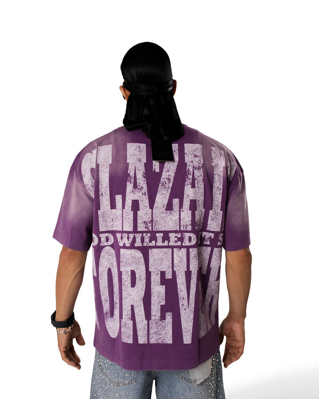 GLAZA GOD Support -Heavyweight Acid Wash Oversized Tee Main Image