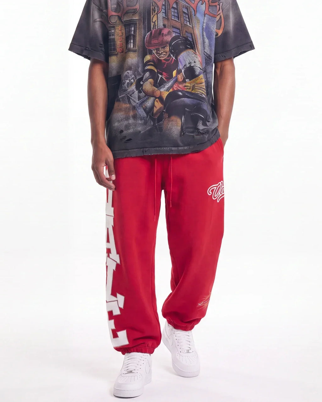 Vale Forever Lego Sweatpants — Cherry Red