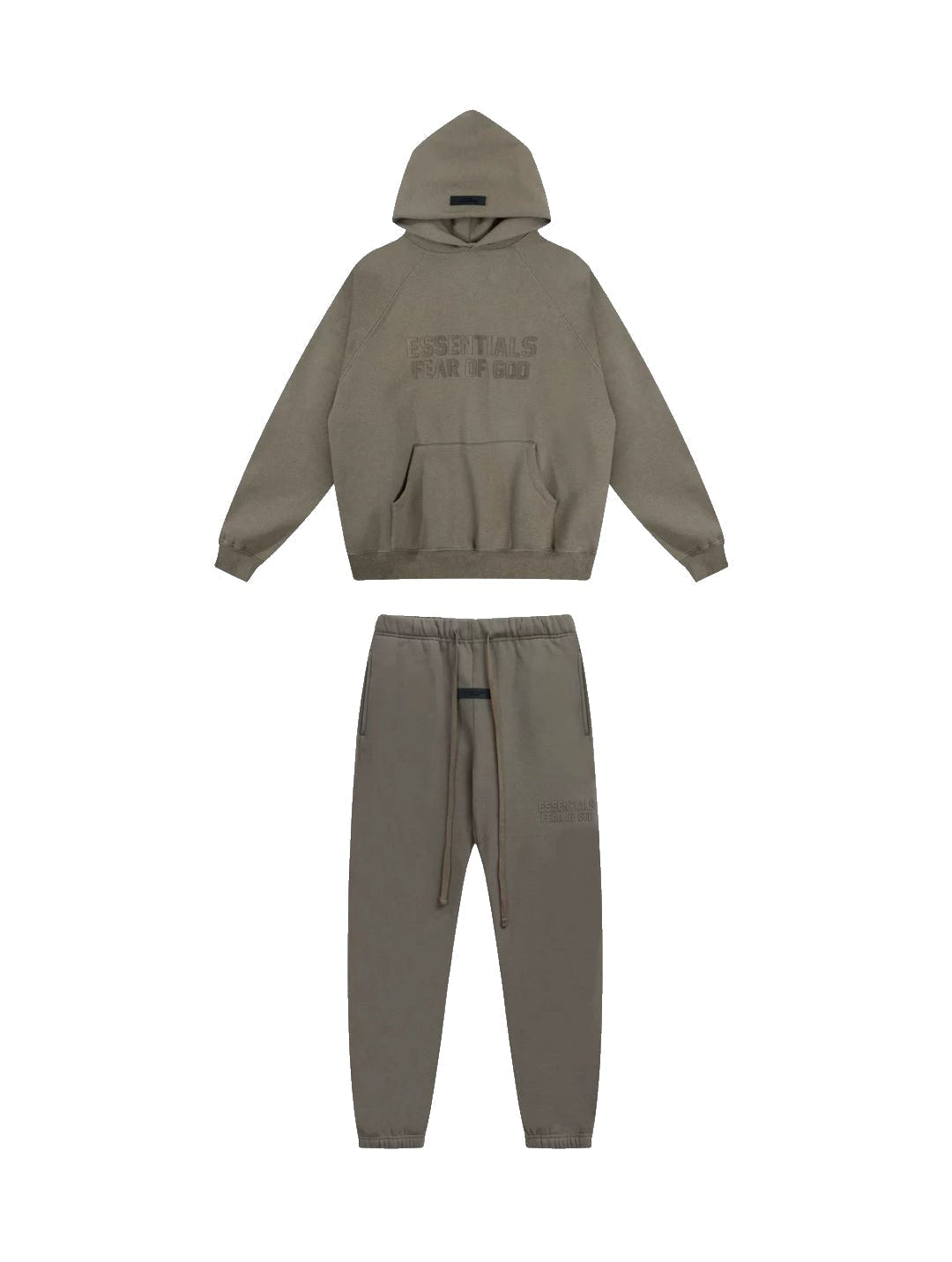 Fear of God Essentials Double Line Hoodie & Sweatpants Set Taupe