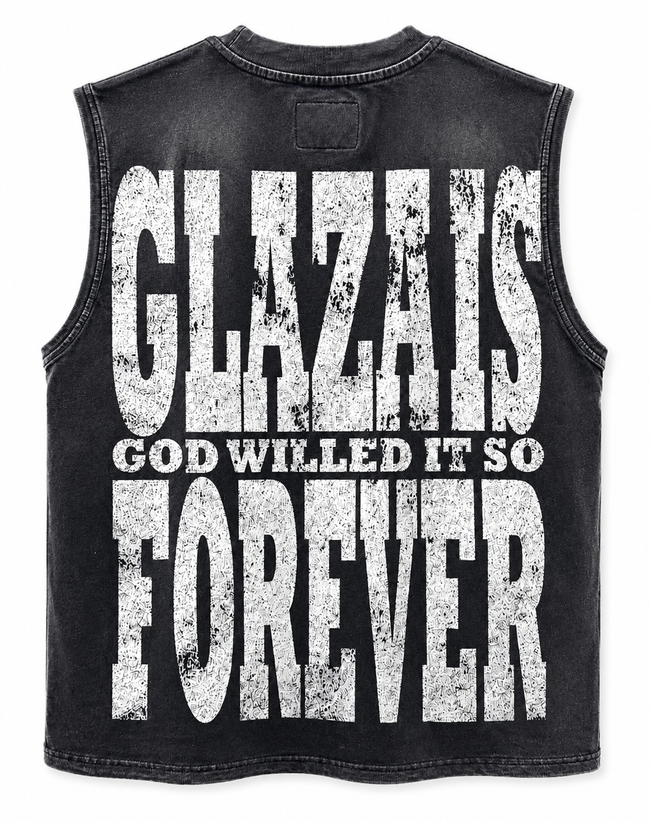 GLAZA GOD Light Speed – Heavyweight Acid Wash Sleeveless Tee Main Image