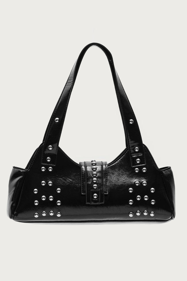 Studded Faux Leather Bag Main Image