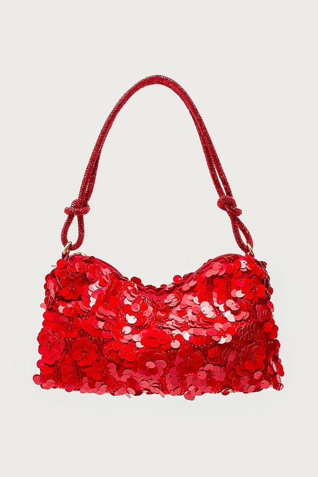 Glam Sequin & Bead Flower Bag Main Image