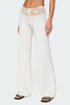 Kirsty Crochet Waist Knit Pants