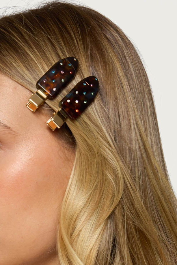 Rhinestone Creaseless Hair Clip Pack Hover Image