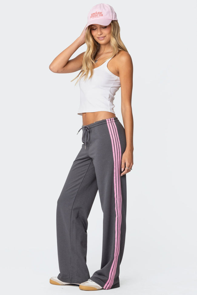 Averie Contrast Striped Sweatpants Hover Image