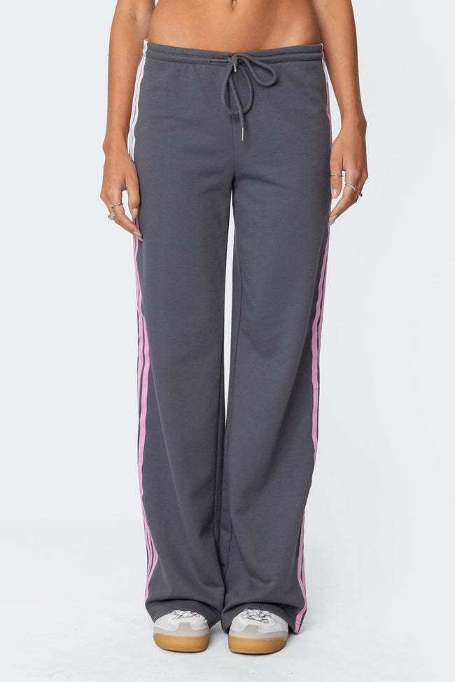 Averie Contrast Striped Sweatpants Main Image