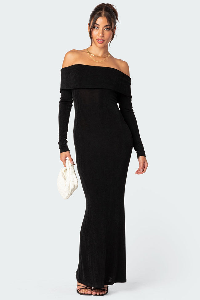 Susan Fold Over Maxi Dress Hover Image