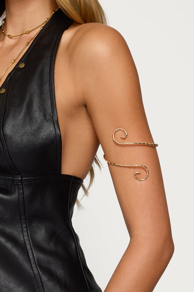 Spiral Twisted Arm Cuff Hover Image