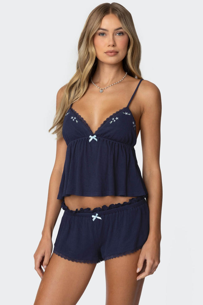 Dream Babydoll Waffle Tank Top Hover Image