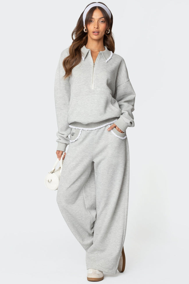 Ashtin Ruffle Trim Sweatpants Hover Image