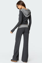Meggy Striped Foldover Pants