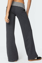 Meggy Striped Foldover Pants