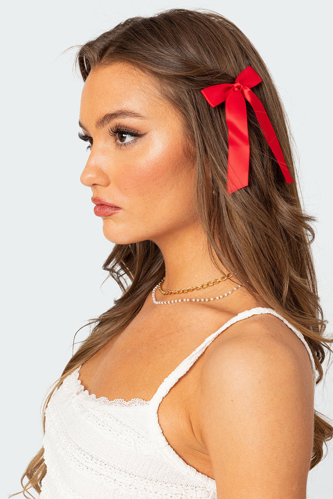 Ribbon Bow Hair Clip Pack Hover Image