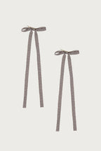 Gingham Bow Hair Clip Set
