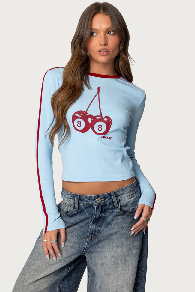 Cherry 8 Long Sleeve T Shirt Hover Image