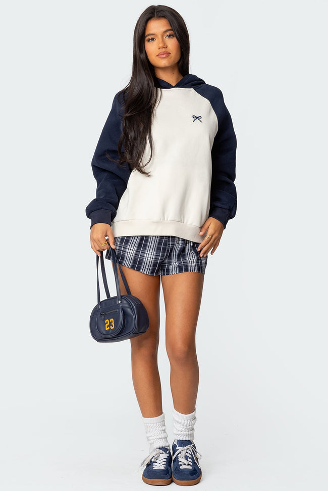 Raglan Bow Oversized Hoodie Main Image