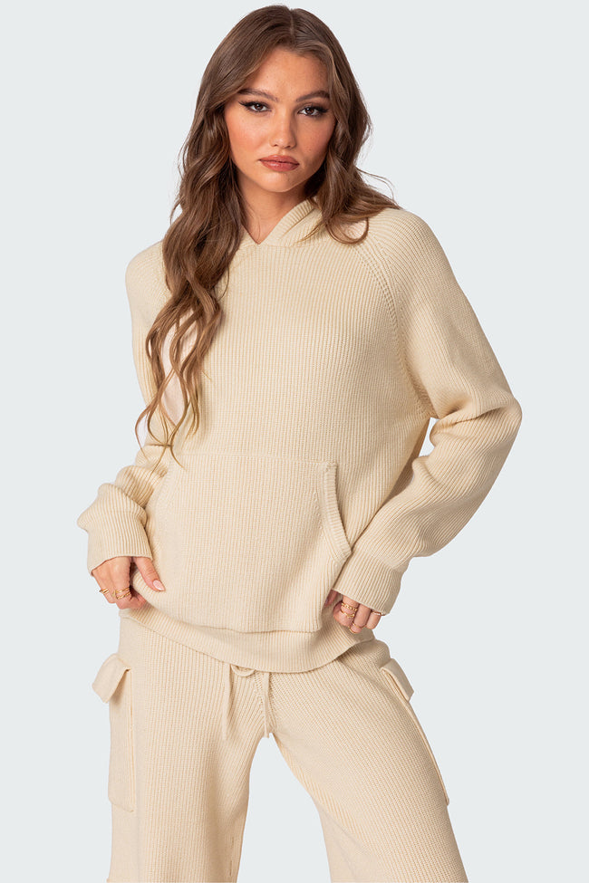 Wynter Oversized Knit Hoodie Hover Image