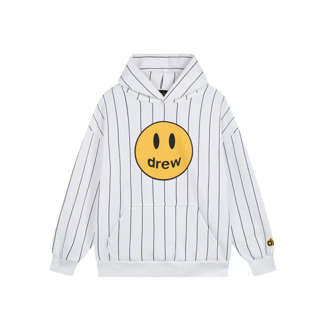 Drew House Mascot Stripe Smiley Logo Unisex Oversized Fleece Hoodie Hover Image