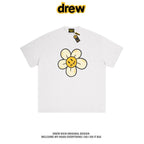 Drew House Daisy Smiley Graphic Oversized Cotton T-Shirt, Off White
