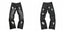 Gallery Dept Black Multi‑Cross Embroidered Jeans