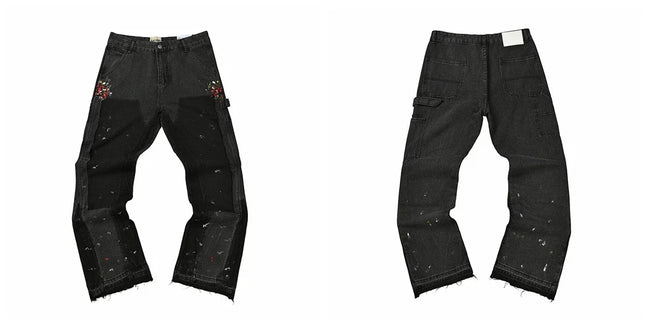 Gallery Dept Black Utility Pocket Graffiti Jeans Hover Image