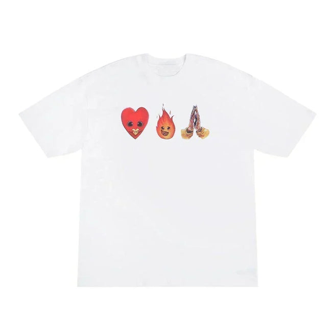 Drew House Emoji Graphic Short Sleeve Tee, White Hover Image