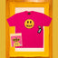 Drew House Smiley Face Short Sleeve T‑Shirt, Hot Pink