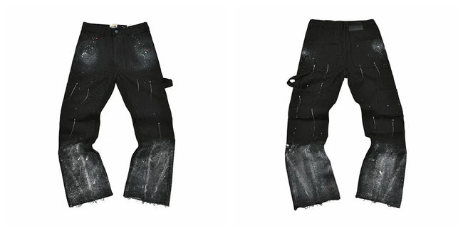 Gallery Dept Black Frayed Distressed Carpenter Jeans Hover Image