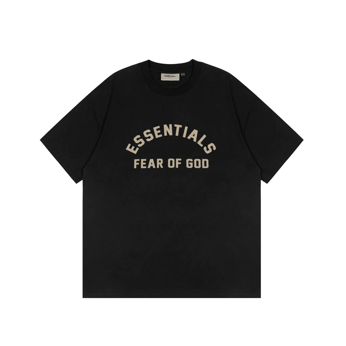 ESSENTIALS Short sleeved T-shirt European and American High Street FOG Double Line Men's and Women's American Trendy Brand Pure Cotton Round Neck Loose Set (20)