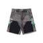 Gallery Dept Grey‑Wash Floral Patch Work Shorts