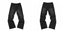 Gallery Dept Black Horizontal Stitched Distressed Jeans