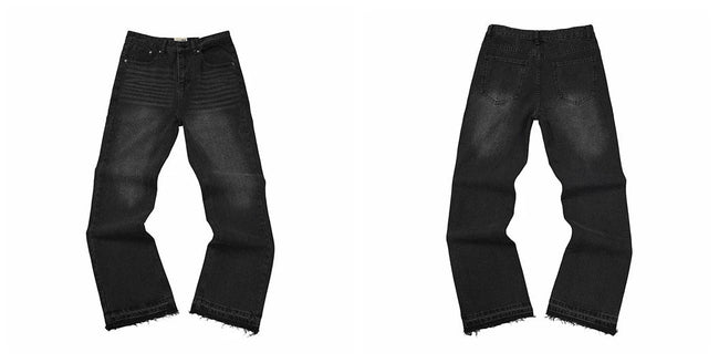 Gallery Dept Black Horizontal Stitched Distressed Jeans Hover Image