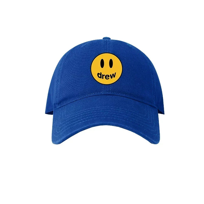 Drew House Smiley Face Baseball Cap, Royal Blue Hover Image