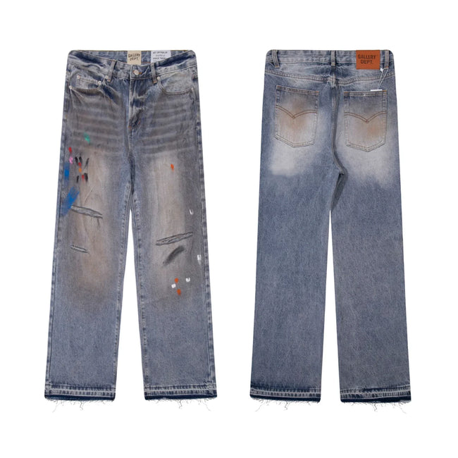 Gallery Dept Faded Art‑Paint Flare Jeans Hover Image