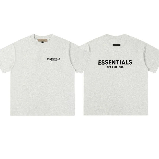 ESSENTIALS Short sleeved T-shirt European and American High Street FOG Double Line Men's and Women's American Trendy Brand Pure Cotton Round Neck Loose Set (11) Hover Image