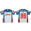 Corteiz Number 99 Athletic Jersey T-Shirt - White/Blue/Red