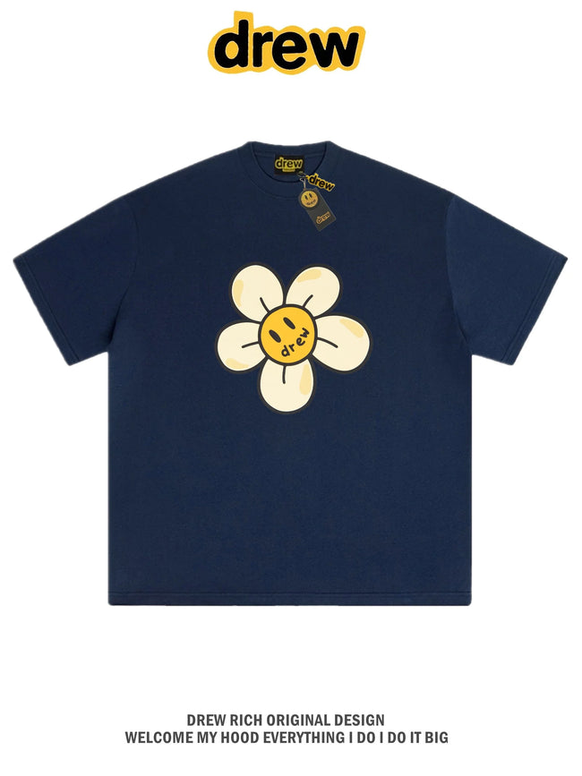 Drew House Daisy Smiley Graphic Oversized Cotton T-Shirt, Off White Hover Image